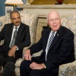 Sen. Leahy supports Eric Holder (left)/official photo
