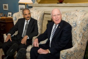 Sen. Leahy meets with Eric Holder before confirmation (left)/official photo