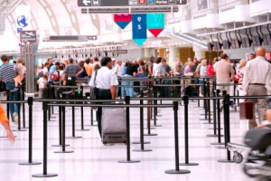 Airport crowd