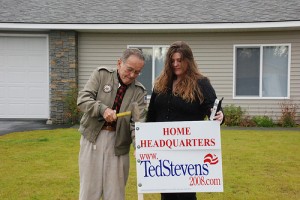 Ex-Sen. Ted Stevens during his last campaign
