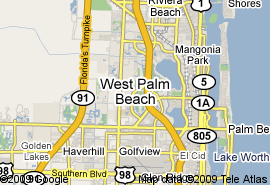 West Palm Beach Map 