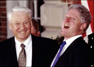 Boris Yeltsin with Clinton/bbc photo