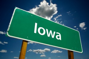 Iowa Road Sign