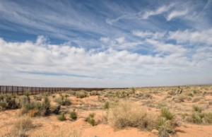 Border Fence in the Desert