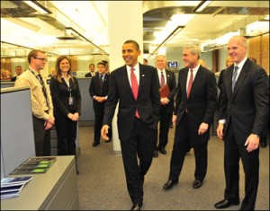 Demarest (far right) with Pres. Obama and FBI Dir. Robert Mueller/fbi photo