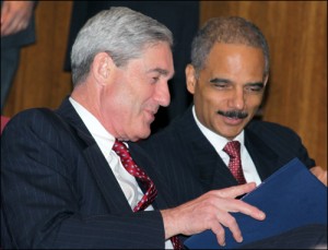 Robert Mueller and Eric Holder in 2009/fbi photo