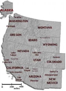 western u.s. map