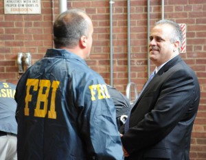 Acting Head Venizelos at gang arrests in Newburgh, N.Y./fbi photo