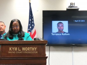 Wayne County Prosecutor Kym Worthy at press conference