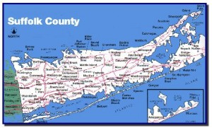 Suffolk County map.