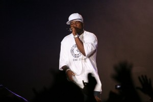 50 Cent performing. 