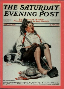 The Norman Rockwell painting was featured in the 