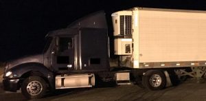 Tractor-trailer where 30 illegal immigrants were found, via Border Patrol. 