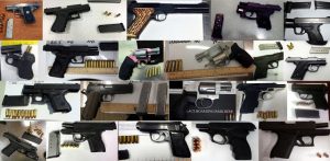 Guns seized by the TSA. 