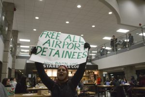 Protest at Wayne State University in Detroit. Photo by Steve Neavling. 