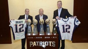 The FBI returns Tom Brady’s stolen Super Bowl jerseys to Gillette Stadium. Photo via FBI. 