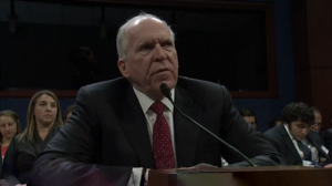 Former CIA Director John Brennan testifies during Tuesday's congressional hearing. Photo via U.S. Capitol. 