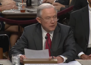 AG Jeff Sessions testifies before the Senate Intelligence Committee on Tuesday. 