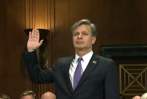 Christopher Wray at confirmation hearing.