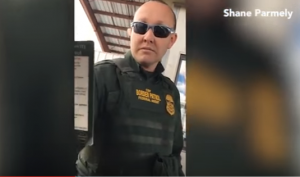 Shane Parmely refused to give her citizenship status to Border Patrol agents. 